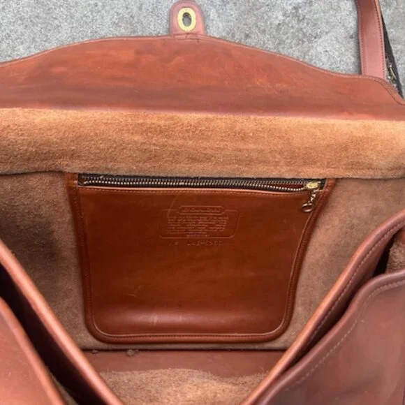 RARE Vintage Coach Beekman Briefcase 1990s - Made in Italy - Picture 4 of 12